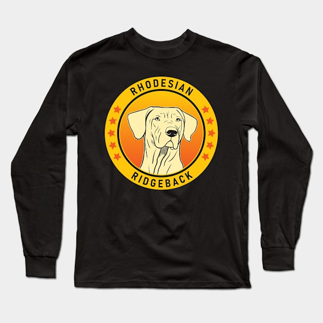 Rhodesian Ridgeback Dog Portrait Long Sleeve T-Shirt by millersye